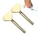 Toothpaste tube key-2 pieces of tube key toothpaste presser stainless steel toothpaste scooter tube press metal tube squeeze for storing toothpaste creams colors cosmetics and hair gold