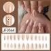 SINLOV Long Almond Fake Nails Glossy Pink Nude Press on False Nails Eyes Ballerina Artificial Finger Nails French Full Cover False Nails for Women and Girls - Buy Online on GoSupps.com