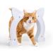 Miyabing Cat Door Interior Door, Pet Door Gate Hole Pass Through for Dogs Kitty Kittens, Easy to Install White