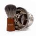 Brent Berkeley Men - Professional Shaving Brush with the Pegleg Razor brush - starter set - Razor brush to the shaving foam and shaving gel - quickly drying - vegan - silver tip hair