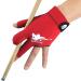 Roaming Quick-Dry Breathable Billiard Pool Gloves - Red - Left Hand