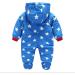 JiAmy Baby Boys Winter Hooded Romper Snowsuit with Gloves Booties, White, 3-6 Months - Buy Online on GoSupps.com