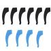 Anti-slip glasses brake 5 pairs silicone-anti-slip holder soft comfortable glasses ear bracket ear grip glasses accessories for glasses leg grip glasses sunglasses (black and blue)