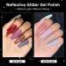 Reflective Glitter Gel Polish Set - Holographic Sparkly Nail Polish - UV LED Soak Off Gel in 6 Colors - Buy Online on GoSupps.com