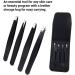 ZJchao Professional Eyebrow Tweezers Set (4PCS) with Travel Case for Men & Women - Perfect for Removing Ingrown & Face Hair - Buy Online on GoSupps.com