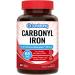Surebounty Carbonyl Iron with Natural Vitamin C Gentle on The Stomach High Absorption for Red Blood Cell Function Energy Support and Muscle Health Once Daily Vegan 60 Tabs