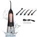 Water Flosser Cordless Teeth Cleaner Portable Rechargeable IPX7 Waterproof Water Flossers for Teeth with 5 DIY Modes and Jet Tips Dental Oral Irrigator for Home & Travel -300ML Detachable Water Tank Black-5 Modes