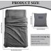 MongByYa Sleeping Bag Liner Lightweight Compact Sleeping Bag Sack Portable Clean Travel Sheet Camping Sleep Sheet for Backpacking Hotel Hiking 82.7'' X 45.3'' - Silver Gray - Buy Online on GoSupps.com