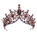Baroque bride crowns Baroque Strass headband diadem wedding diademe vintage crystal for weddings dance parties beauty polls birthday parties (old red copper power))