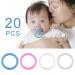 20 Pack O-Rings Baby Pacifier Clips - Safe & Durable Silicone Pacifier Chain Holders (2.5 cm Transparent) - International Shipping - Buy Online on GoSupps.com