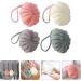 Minkissy 4pcs Bath Balls & Exfoliating Loofah Sponges - Assorted Colors | Body Scrubber Puff for Spa & Shower - Buy Online on GoSupps.com