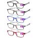 K KENZHOU Reading Glasses 5-Pack Spring Hinge Readers for Women Men Anti Glare Filter Lightweight Eyeglasses+2.5