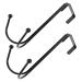 GLEAVI 2pcs Hangers Wreath Hanger Hat Hanger Hat Hooks Twin Hooks Organizer Hook Rack Coat Lip Gloss 17.00X9.00X8.00CM Black