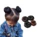 2 Pcs Dark Brown Synthetic Hair Bun Clips for Baby Girls - Chignon Donut Bun & Ponytail Wig Hairpiece - Buy Online on GoSupps.com