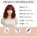 OUFEI Reddish Brown Curly Wig with Bangs | Short Synthetic Heat Resistant Wig for Women - Ideal for Daily Wear, Parties, and Cosplay - Buy Online on GoSupps.com
