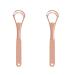 JOSALINAS 2PCS Tongue Cleaners - Wide-head Double Blades Scrapers - Rose Gold Color | Oral Care Essential - Buy Online on GoSupps.com