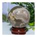 Natural Sphere Cherry Agate Crystal Ball Natural Gemstones Quartz Sphere Fengshui Home Decoration 1pc (Color : 120-130g)