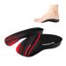 330+ lbs Plantar Fasciitis Insoles, 3/4 Length High Arch Support Orthotic Inserts for Women & Men Heel Pain, Flat Feet,Heavy Duty Strong Support Pain Relief for Walking Running Black Red L/Men's 9-11, Women's 10-12