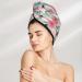 Hair Towel Wrap for Quick Drying | Button Towel Turban & Head Towel (Roses & Butterflies) - Perfect for All Hair Types - Buy Online on GoSupps.com