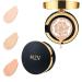 Slifthistle MZV Air Cushion BB Cream Waterproof Foundation Water Bead Tricolor Latte Concealer Cushion Moisturizing Concealer Makeup Base Primer BB Liquid Foundation (2*natural)