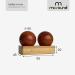 Two Noble Maidu Wooden Balls 45mm with Bamboo Rack - Hand Therapy & Qi Gong Relaxation | Hand Flatterer for Stress Relief - Buy Online on GoSupps.com
