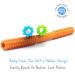 Hollow Teething Tubes 6.8 Soft Silicone Toys for Babies 3-6 Months, BPA Free - Blue+Orange - Buy Online on GoSupps.com