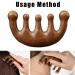 2 PCs Wooden Gua Sha Comb Set - Multi-Purpose Wide Tooth Hair & Massage Combs | Green Sandalwood | Head Care & Relaxation for Men & Women - Buy Online on GoSupps.com