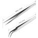 Ainiv Precision Tweezers Set 2 Pcs Stainless Straight Curved Tweezers Non-Magnetic Industrial Tweezers for Craft Electronics Soldering Medical and Experimental Work Jewelry #3 2PCS Pointed+Curved - Buy Online on GoSupps.com