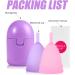 PATILWON Menstrual Cups 2 Pack Period Cup with Micro-Wave Oven Box Holder Purple&pink Large - Buy Online on GoSupps.com