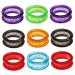 PopetPop 9st Scherfinger inserts made of silicone fingernail ring scissors silicone circle scissor rings animal scissors finger rings Siler finger rings made of silicone fabric scissors silicone ring thread 2.8x2.8cm sorted color