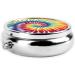 Premium Tie Dye Rainbow Round Pill Box | 3-Compartment Mini Travel Organizer for Vitamins & Medications - Buy Online on GoSupps.com