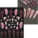 YJHAT 5 Sheets 5D Embossed White Flowers Nail Stickers Decals Rose Butterfly Nail Art Stickers Self-Adhesive Stereoscopic Nail Art Supplies Decoration for DIY Nail Tips Design - Buy Online on GoSupps.com