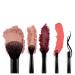 Buy Luvia Travel Make-Up Brush Set - 5 Vegan Cosmetic Brushes with Storage | Black/Espresso - Buy Online on GoSupps.com