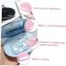 JECOMPRIS Decorative Lens Container & Holder - Invisible Cobblestone Cleaning Box for Contact Lenses | Rosa 10.2x7.8cm - Buy Online on GoSupps.com