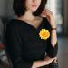 BinaryABC Yellow Artificial Rose Flower Hairpin & Brooch for Women Party - Buy Online on GoSupps.com