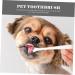 WOONEKY 4pcs Pet Toothbrush Dog Dental Cleaning Tools Cat Toothbrush and Toothpaste -bristle Toothbrush Tpe - Buy Online on GoSupps.com
