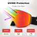Vgooar OTG Ski Goggles with Magnetic Detachable Lens - Frameless Cylindrical Lens in Red | International Shipping Available - Buy Online on GoSupps.com