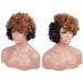 Black & Yellow Short Curly Afro Wig | Real Hair Pixie Cut for Women - Stylish & Versatile - Buy Online on GoSupps.com