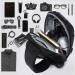 Anti Theft Waterproof Sling Bag with USB Charging Port - Lightweight Crossbody Backpack for Men and Women - Black - Buy Online on GoSupps.com