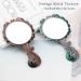 BYVUTE Butterfly Texture Vintage Metal Makeup Mirror and Comb Set - Antique Princess Castle Vanity Mirror and Hair Brush Gift for Women Girls - Buy Online on GoSupps.com