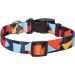 Mihqy Adjustable Soft Dog Collar - Bohemian Floral Geometric Design for Small Medium & Large Dogs (L: 38-63 cm) - Buy Online on GoSupps.com
