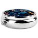 Blue Bow Portable Metal Pill Box - Round Mini 3-Compartment Design for Small Pills - Perfect for Travel - Black - Buy Online on GoSupps.com