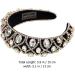 Lurrose Crystal Hair Hoop Baroque Headband Rhinestone Headband Padded Lining Wide Hair Hand Girl Headdress Wedding Costume for Women Kids (Golden) Rhinestone Baroque Headband - Buy Online on GoSupps.com