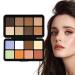 Concealers cream makeup contouring - 16-color face contouring and highlighter palette. Long-lasting hydrating cream concealer palette for imperfections.