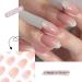 SINLOV French Gradient Fake Nails Almond Glitter False Nails Glossy Press on Nails Ballerina Acrylic Full Cover Fake Nails for Women and Girls - Buy Online on GoSupps.com