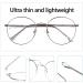 ROSA&ROSE Blue Light Filter Glasses - Anti Fatigue Reading & Gaming Glasses for Men & Women - UV Protection (Silver) - Buy Online on GoSupps.com