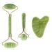 Lamkrtlp Gua Sha Stein Jade Roller and Gua Sha Set facial scooter made of Jade original Jade Massager t Gua Sha from Jade grilled roller massier Gua Sha calms down and relaxes the skin