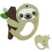 BUSY BABY Teething Toy - 2-in-1 Teether and Toy for Babies and Toddlers - As seen on Shark Tank - Made from 100% Food Grade Silicone - BPA Free and BPS Free - Dishwasher Safe - Sloth