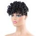 Bangs Hair Clip Curly Bangs Synthetic Hair Clip in Bangs Hair Extension Curly Hair Bangs Clip for fashion black Women Bangs Clip in Hair #1