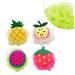 Angoily 4pcs Mesh Sponge Mesh Pouf Shower Ball Bath Ball Bath Wipe Large